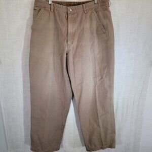 READ REI Cargo Jeans Mens Tag 38x32 Act 38x31 Brown Organic Cotton Denim